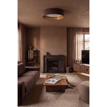 Brilagi - LED dimmelhető mennyezeti lámpa VELVET SMARTIX LED/24W/230V 3000-6000K átmérő 45 cm barna/arany Wi-Fi Tuya Beacon + távirányító