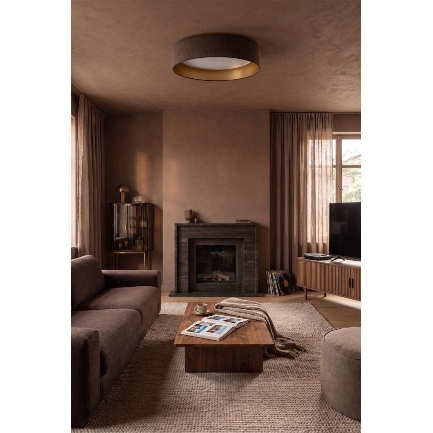 Brilagi - LED dimmelhető mennyezeti lámpa VELVET SMARTIX LED/24W/230V 3000-6000K átmérő 45 cm barna/arany Wi-Fi Tuya Beacon + távirányító