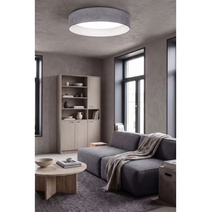 Brilagi - VELVET SMARTIX LED fényerőszabályozható mennyezeti lámpa, 36 W, 230 V, 3000–6000 K, Ø 55 cm, szürke, Wi‑Fi (Tuya, Beacon) + távirányító