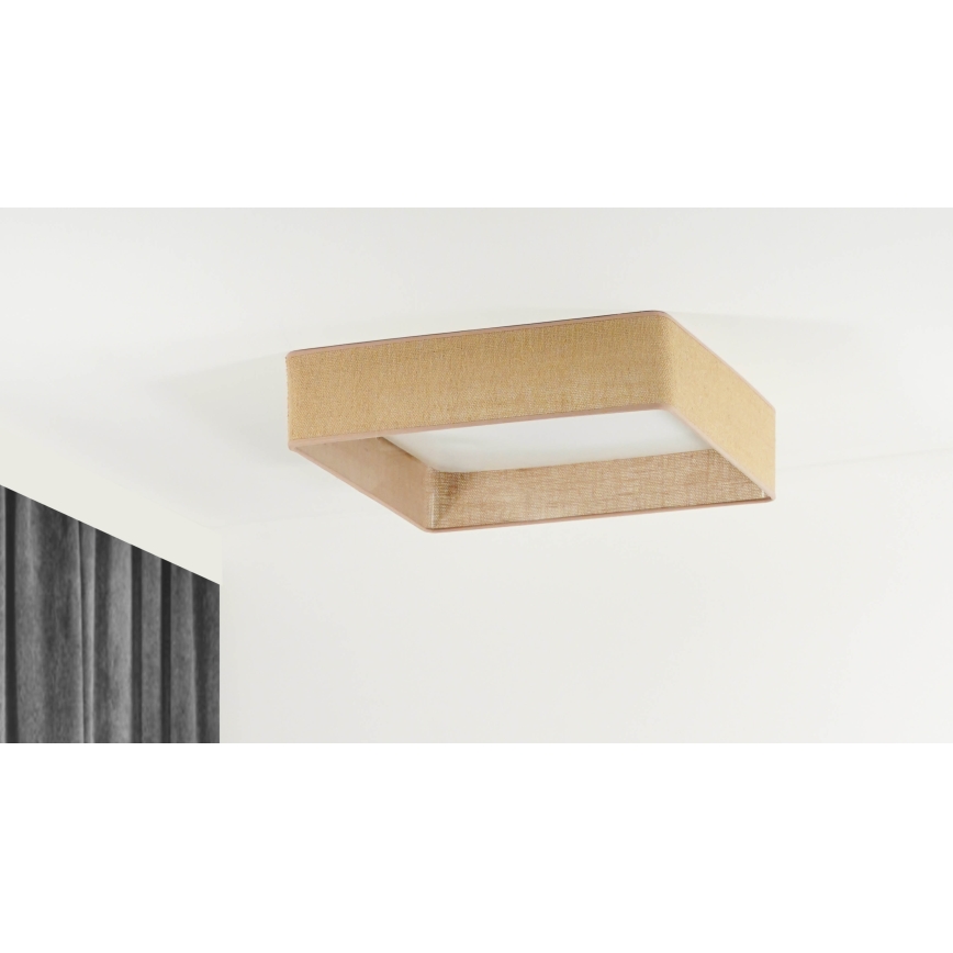 Brilagi - Dimmelhető mennyezeti LED lámpatest VELVET SQUARE SMART LED/36W/230V 60x60 cm 2700-6500K Wi-Fi Tuya + távirányító barna