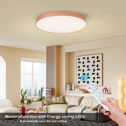 Brilagi - LED dimmelhető mennyezeti lámpatest POOL SMART LED/100W/230V 3000-6000K átm. 80 cm Wi-Fi Tuya bronz + távirányítóval