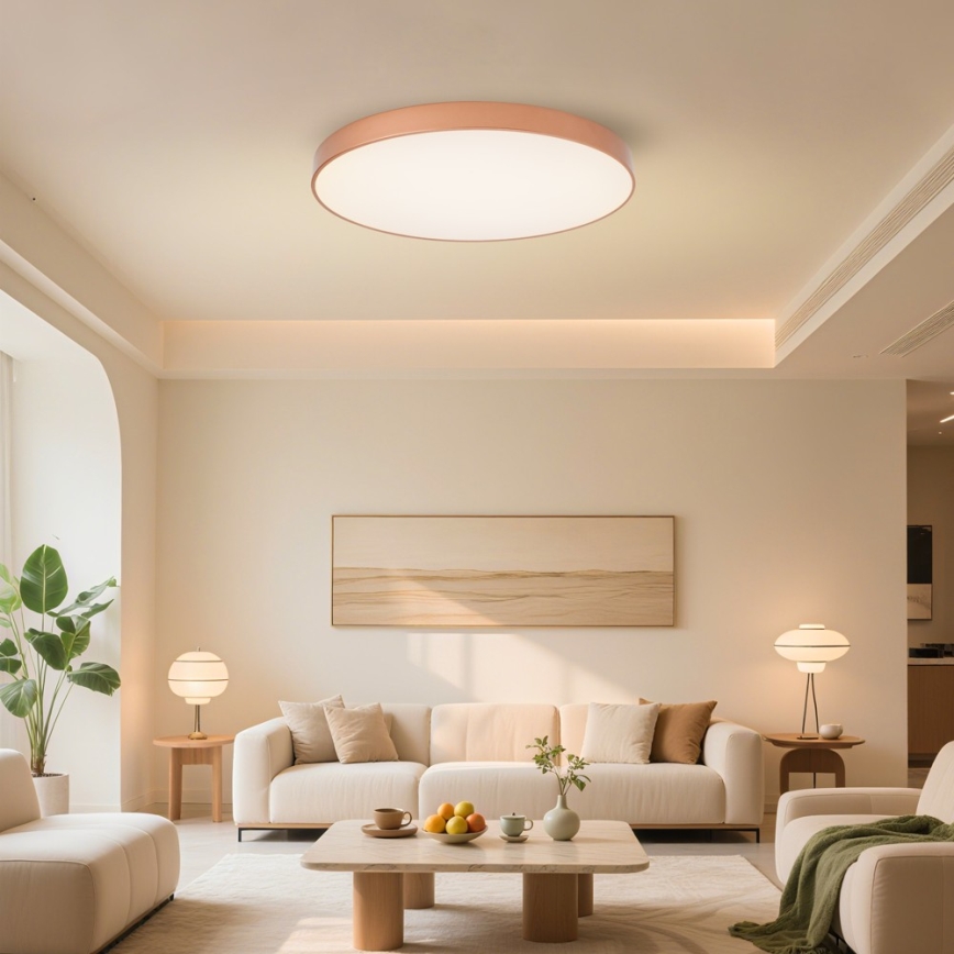Brilagi - LED dimmelhető mennyezeti lámpatest POOL SMART LED/100W/230V 3000-6000K átm. 80 cm Wi-Fi Tuya bronz + távirányítóval