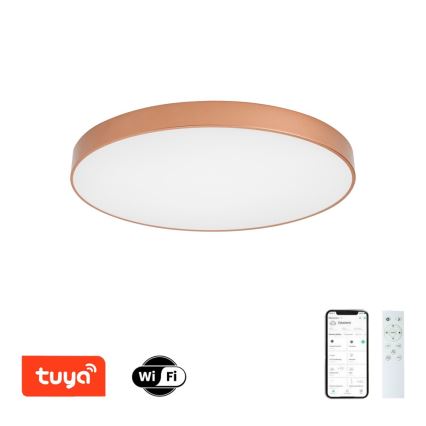Brilagi - LED dimmelhető mennyezeti lámpatest POOL SMART LED/100W/230V 3000-6000K átm. 80 cm Wi-Fi Tuya bronz + távirányítóval