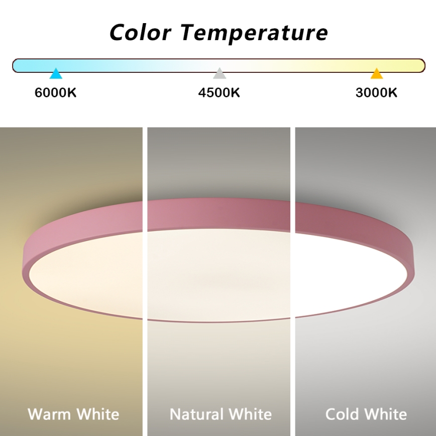Brilagi - LED dimmelhető lámpatest POOL SMART LED/100W/230V átm. 80 cm 3000-6000K Wi-Fi Tuya + távirányító rózsaszín