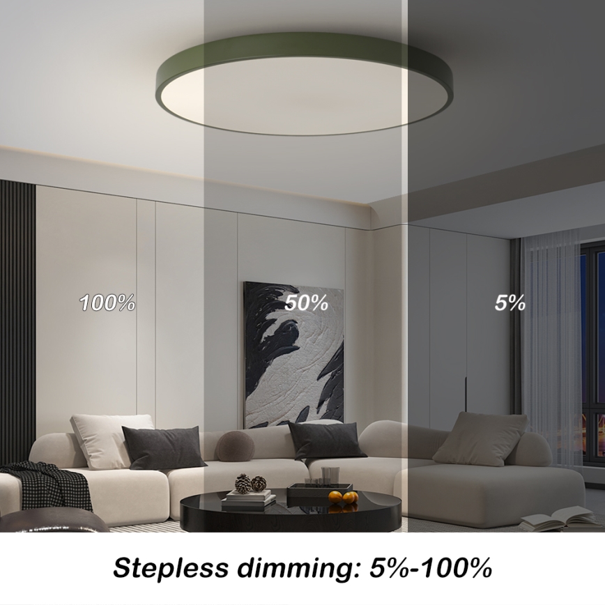 Brilagi - Dimmelhető POOL SMART LED/100W/230V átm. 80 cm 3000-6000K Wi-Fi Tuya + távirányító zöld