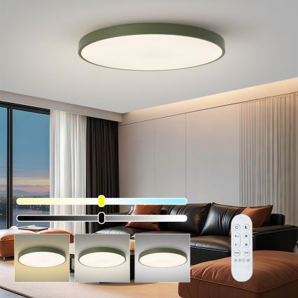 Brilagi - LED dimmelhető medencelámpa POOL SMART LED/128W/230V Ø 100 cm 3000-6000K Wi-Fi Tuya + távirányító zöld