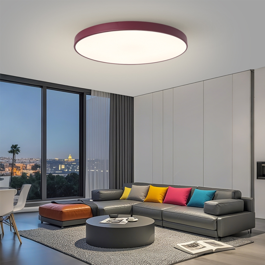 Brilagi - Fényerőszabályozható LED lámpatest POOL SMART LED/128W/230V átm. 100 cm 3000-6000K Wi-Fi Tuya + távirányítóval bordó