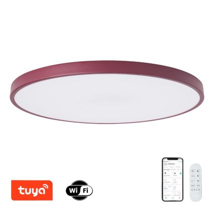 Brilagi - Fényerőszabályozható LED lámpatest POOL SMART LED/128W/230V átm. 100 cm 3000-6000K Wi-Fi Tuya + távirányítóval bordó