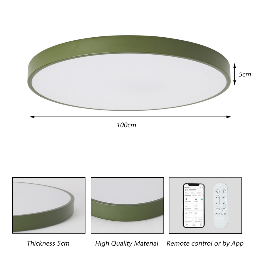 Brilagi - Fényerőszabályozható LED lámpatest POOL SMART LED/128W/230V Ø 100 cm Wi‑Fi Tuya + távirányító zöld