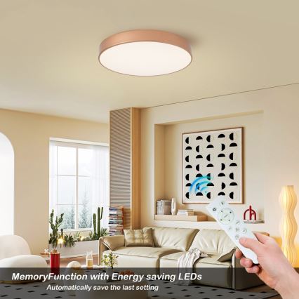 Brilagi - dimmelhető LED mennyezeti lámpa POOL SMART LED/60W/230V 3000-6000K átm. 50 cm Wi-Fi Tuya bronzszínű + távirányító