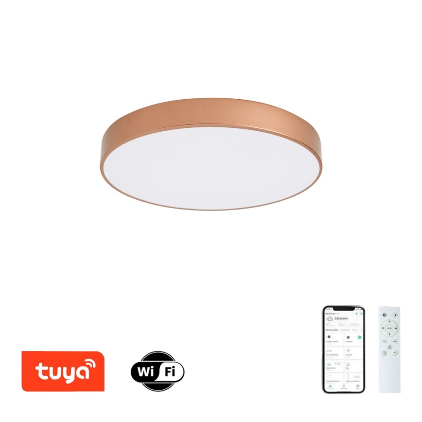 Brilagi - dimmelhető LED mennyezeti lámpa POOL SMART LED/60W/230V 3000-6000K átm. 50 cm Wi-Fi Tuya bronzszínű + távirányító