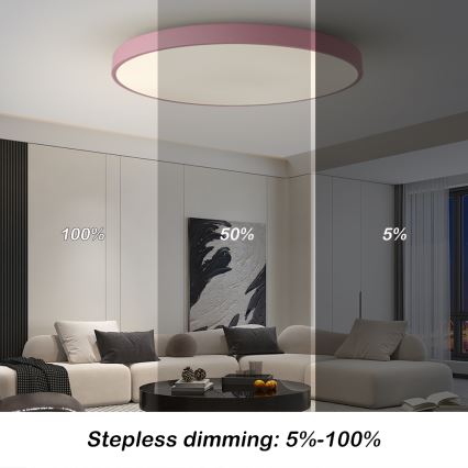 Brilagi - LED dimmelhető medencelámpa POOL SMART LED/128W/230V átm. 100 cm 3000-6000K Wi-Fi Tuya + távirányító rózsaszín