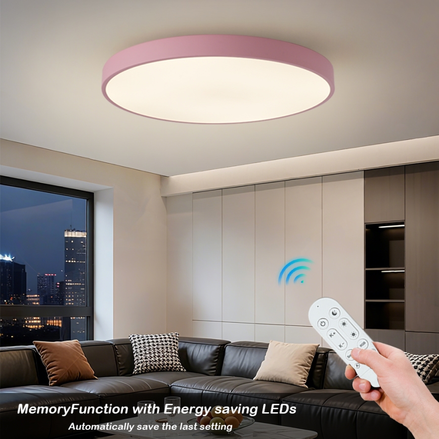 Brilagi - LED dimmelhető medencelámpa POOL SMART LED/128W/230V átm. 100 cm 3000-6000K Wi-Fi Tuya + távirányító rózsaszín