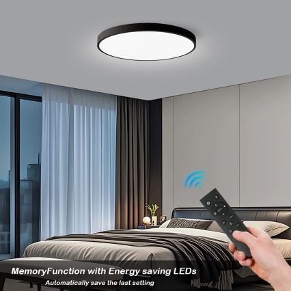 Brilagi - LED Dimmelhető mennyezeti lámpatest POOL SMART LED/128W/230V 3000-6000K átm. 100 cm Wi-Fi Tuya fekete + távirányító