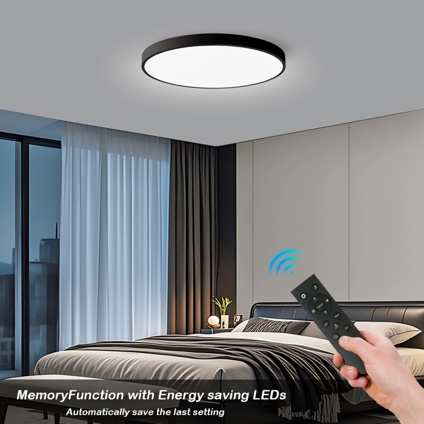 Brilagi - LED Dimmelhető mennyezeti lámpatest POOL SMART LED/128W/230V 3000-6000K átm. 100 cm Wi-Fi Tuya fekete + távirányító