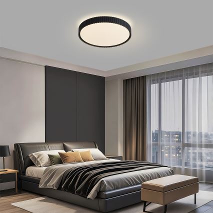 Brilagi - LED Fényerőszabályozható mennyezeti lámpa CORVO LED/54W/230V 3000-6000K fekete Ø 40 cm + távirányító