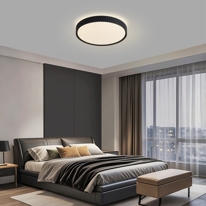 Brilagi - LED Fényerőszabályozható mennyezeti lámpa CORVO LED/54W/230V 3000-6000K fekete Ø 40 cm + távirányító