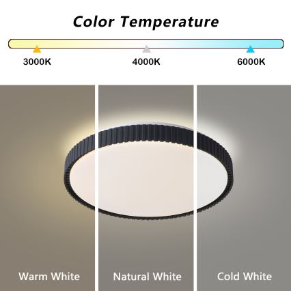 Brilagi - CORVO dimmelhető LED mennyezeti lámpa LED/72W/230V 3000-6000K, fekete, átmérő 50 cm + távirányító