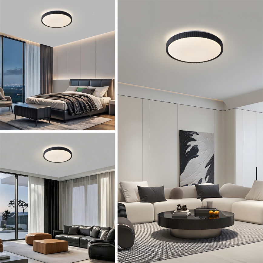 Brilagi - CORVO dimmelhető LED mennyezeti lámpa LED/72W/230V 3000-6000K, fekete, átmérő 50 cm + távirányító