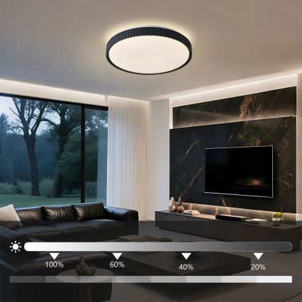 Brilagi - CORVO dimmelhető LED mennyezeti lámpa LED/72W/230V 3000-6000K, fekete, átmérő 50 cm + távirányító