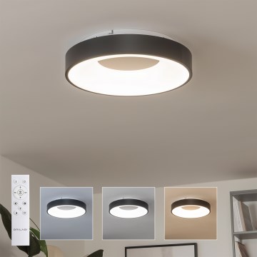 Brilagi - LED dimmelhető mennyezeti lámpa FALCON II LED/67W/230V 3000-6500K Ø 40 cm fekete + távirányító