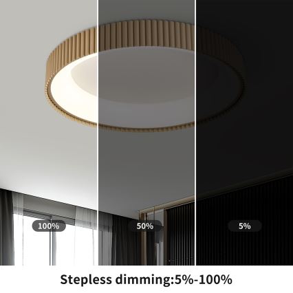 Brilagi - LED dimmelhető mennyezeti lámpatest FALCON MODERN LED/54W/230V 3000-6500K 60 cm bézs + távirányítóval