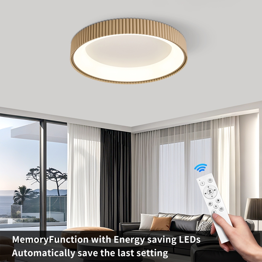 Brilagi - LED dimmelhető mennyezeti lámpatest FALCON MODERN LED/54W/230V 3000-6500K 60 cm bézs + távirányítóval