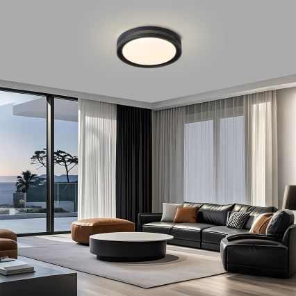 Brilagi - KREON LED dimmelhető mennyezeti lámpa LED/54W/230V 3000-6000K fekete, átm. 38 cm + távirányító