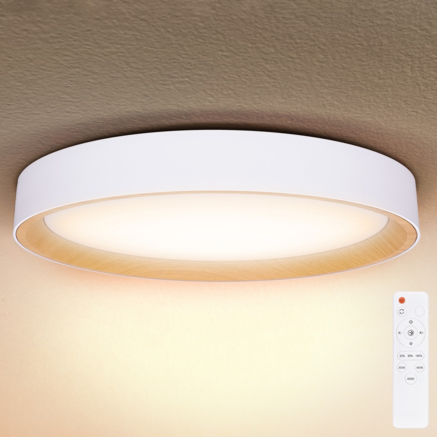 Brilagi - LED Dimmelhető mennyezeti lámpa LARIOS LED/48W/230V 3000-6500K ø 39 cm fehér + távirányítás