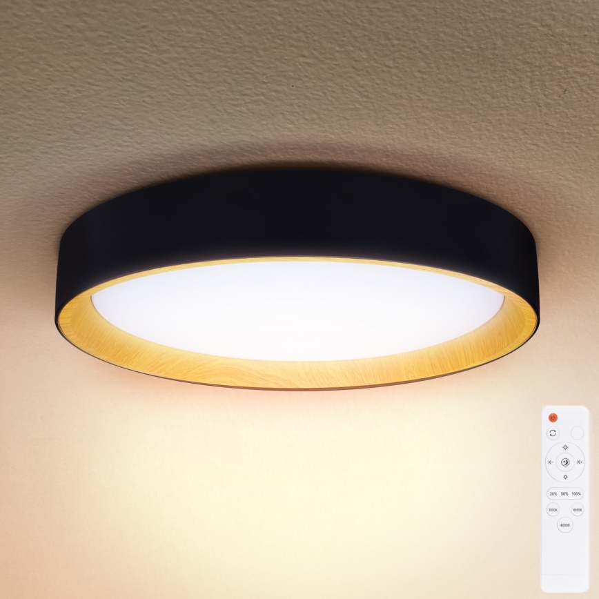 Brilagi - LED Dimmelhető mennyezeti lámpa LARIOS LED/60W/230V 3000-6500K ø 49 cm fekete + távirányítás