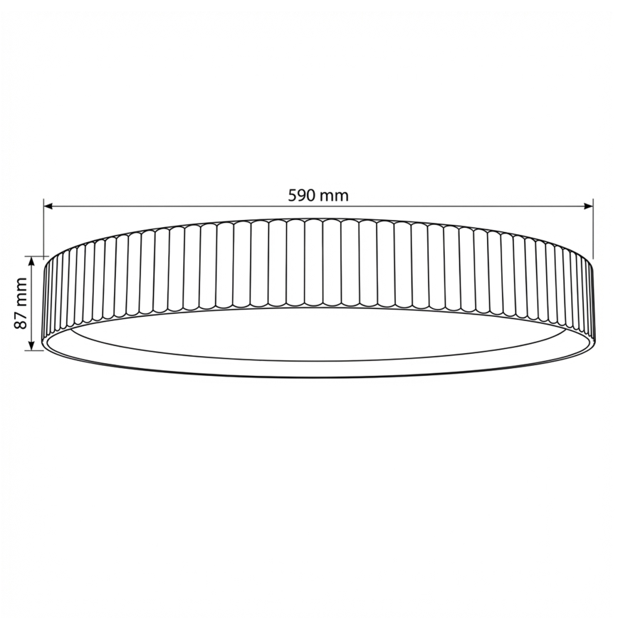 Brilagi - Fényerőszabályozható LED mennyezeti lámpa LUCIA LED/60W/230V 3000-6500K átm. 59 cm szürke + távirányító
