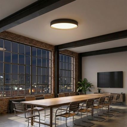 Brilagi - dimmelhető mennyezeti lámpatest LUCIA LED, 60 W, 230 V, 3000–6500 K, Ø 59 cm, fekete + távirányító