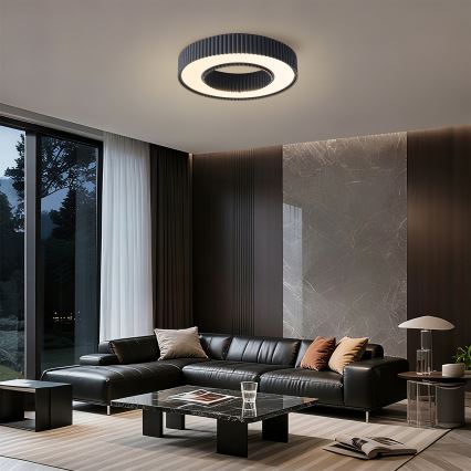 Brilagi - LUMIX LED dimmelhető mennyezeti lámpa LED/48W/230V 3000-6000K fekete, átm. 50 cm + távirányító