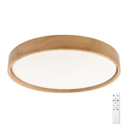 Brilagi - LED fényerőszabályozható mennyezeti lámpatest MANAROLA REMOTE LED/36W/230V 3000-6500K átm. 51 cm tölgy + távirányító
