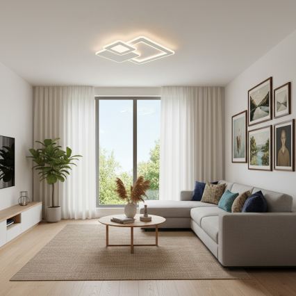 Brilagi - LED Dimmelhető mennyezeti lámpa MODERN LED/93W/230V 2700-6500K 48,5x48,5 cm + távirányítás