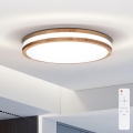 BRILAGI - LED dimmelhető mennyezeti lámpa MOLINA LED/48W/230V 3000-6500K tölgy átmérő 38 cm + távirányító