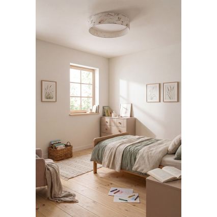 Brilagi - LED fényerőszabályozható mennyezeti lámpatest VELVET SMARTIX STARS LED/36W/230V 3000–6000K átm. 55 cm fehér/virágminta Wi‑Fi Tuya Beacon + távirányító