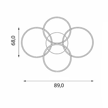 Brilagi - LED dimmelhető mennyezeti lámpa ORBITS LED/52W/230V 3000-6000K + távirányító
