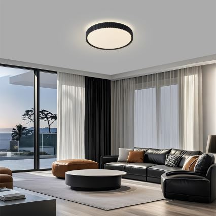 Brilagi - LED Dimmelhető mennyezeti lámpatest ORINO LED/54W/230V 3000-6000K fekete átm. 43 cm + távirányító