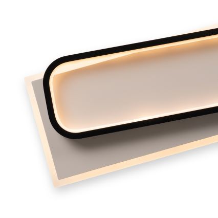 Brilagi - LED Dimmelhető mennyezeti lámpatest OUTLINE LED/90W/230V 3000-6000K 18x100 cm fehér/fekete + távirányító
