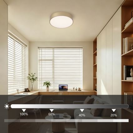 Brilagi - POOL LED fényerőszabályozható mennyezeti lámpa 24W, 230V, 3000-6000K, átm. 20 cm, arany + távirányító