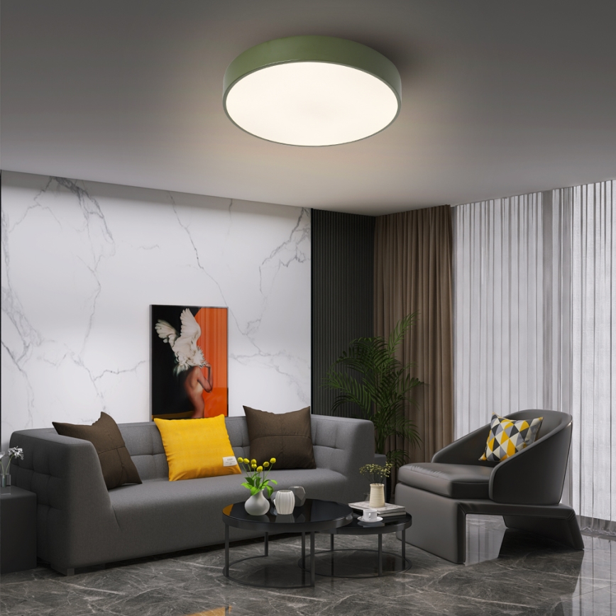 Brilagi - LED dimmelhető mennyezeti lámpa POOL LED/36W/230V 3000-6000K átm. 30 cm zöld + távirányító