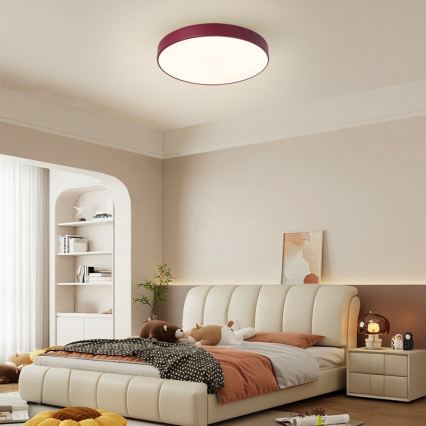 Brilagi - LED dimmelhető mennyezeti lámpatest POOL LED/48W/230V 3000-6000K átm. 40 cm bordó + távirányító