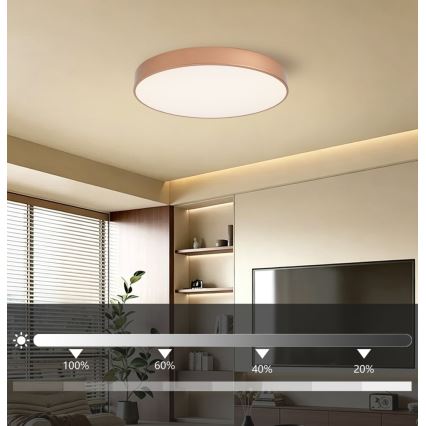 Brilagi - Dimmelhető LED mennyezeti lámpatest POOL LED/60W/230V 3000-6000K átm. 60 cm bronz + távirányítóval