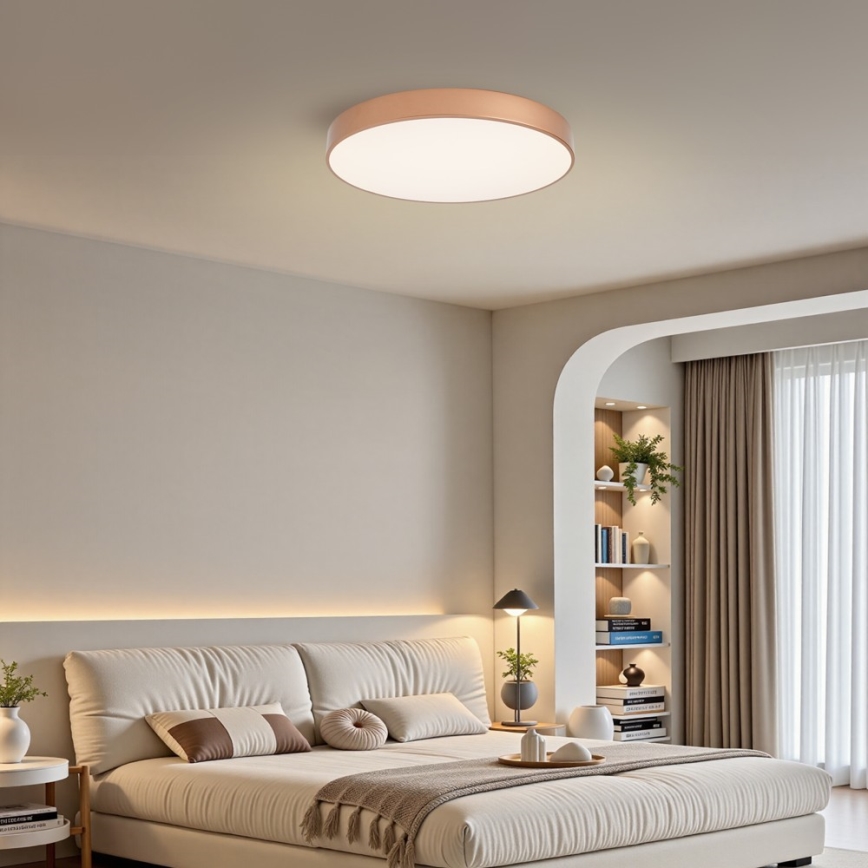 Brilagi - Dimmelhető LED mennyezeti lámpatest POOL LED/60W/230V 3000-6000K átm. 60 cm bronz + távirányítóval