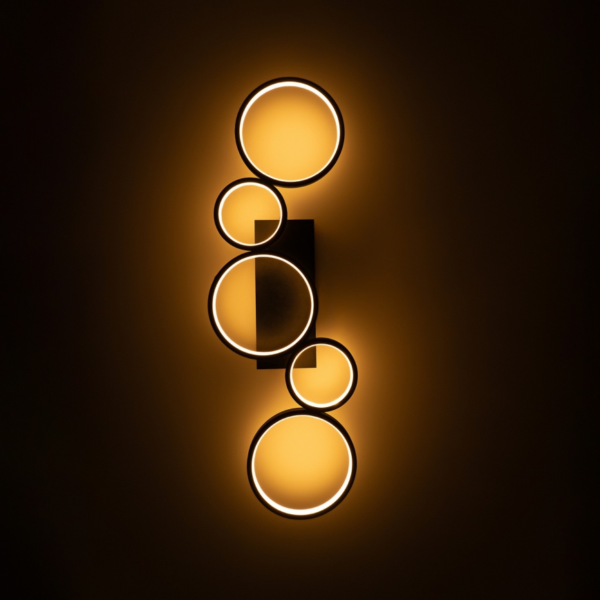 Brilagi - LED dimmelhető mennyezeti lámpa RINGO LED/34W/230V 3000-6000K 28x84 cm fekete + távirányító