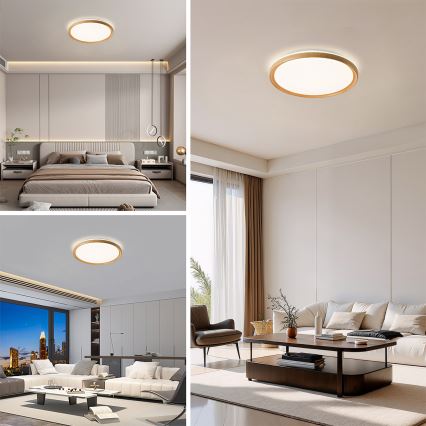 Brilagi - RIVO LED/72W/230V 3000-6000K fa dekor átmérő 50 cm + távirányító