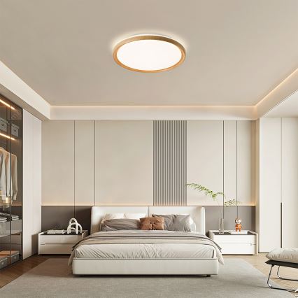 Brilagi - RIVO LED/72W/230V 3000-6000K fa dekor átmérő 50 cm + távirányító