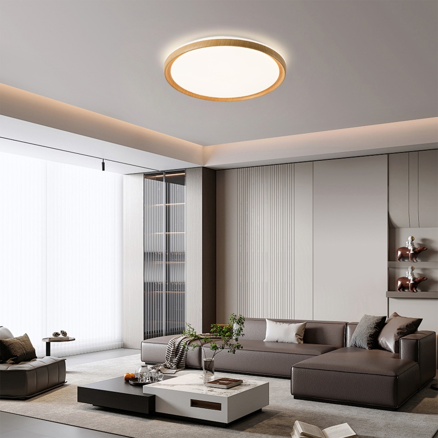 Brilagi - RIVO LED/72W/230V 3000-6000K fa dekor átmérő 50 cm + távirányító
