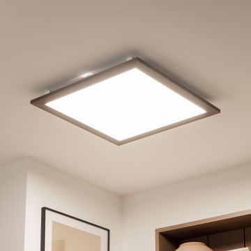 Brilagi - LED dimmelhető mennyezeti lámpa SLIMFRAME WOOD LED/58W/230V 64x64 cm 3000-6000K sötétbarna + távirányító